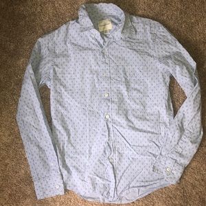 AE Light Blue Printed Button-Up Shirt Men’s XS